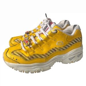 Rare BT21 Skechers Yellow Leather Chunky Sneakers Women's‎ US 7.5 Y2K